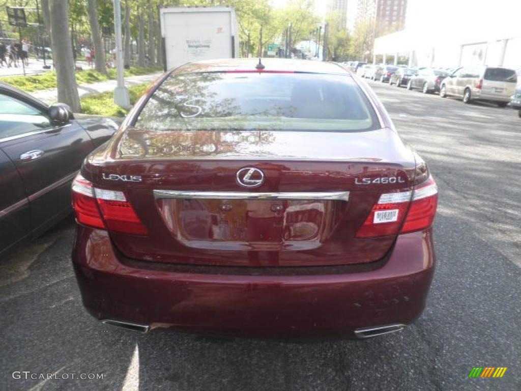 Noble Spinel Red Mica 2008 Lexus LS 460 L Exterior Photo #49182902