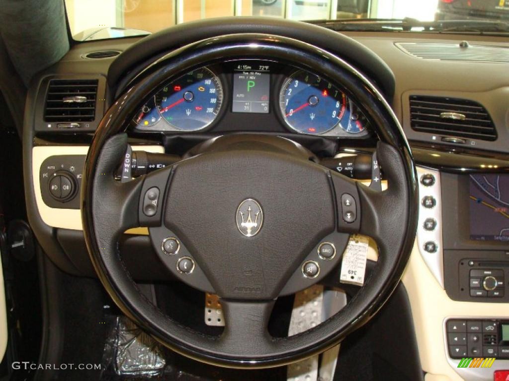 2011 Maserati GranTurismo S Avorio Steering Wheel Photo #49183112