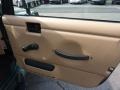 Camel Beige/Dark Green 2002 Jeep Wrangler Sahara 4x4 Door Panel