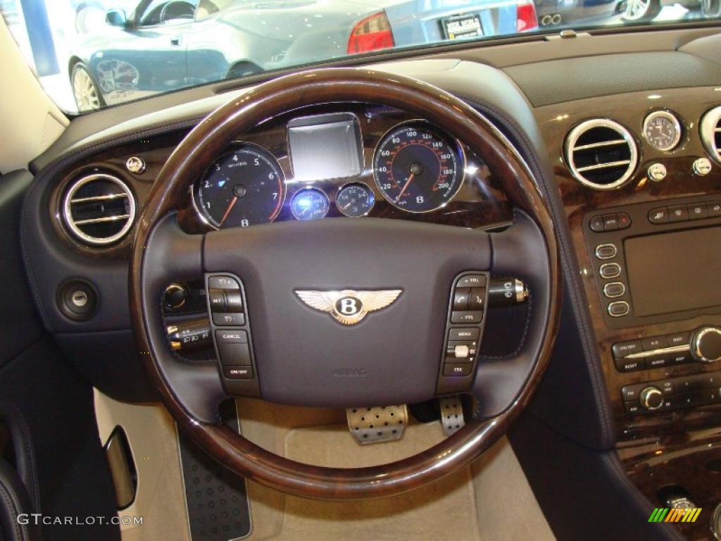 2010 Bentley Continental GTC Speed Linen Steering Wheel Photo #49184012