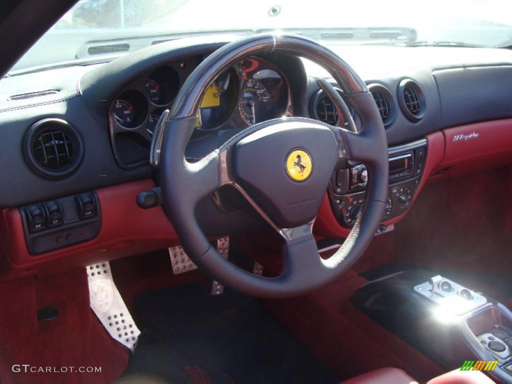 2005 Ferrari 360 Spider F1 Bordeaux Steering Wheel Photo #49184339