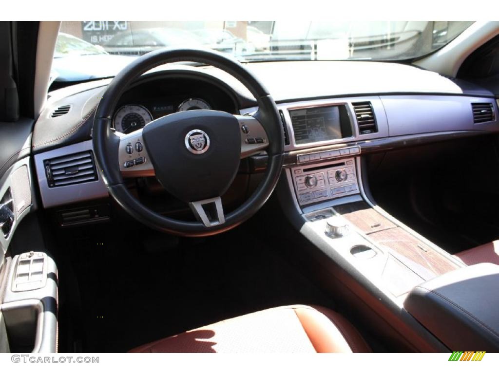 2009 Jaguar XF Supercharged Spice/Charcoal Dashboard Photo #49184606