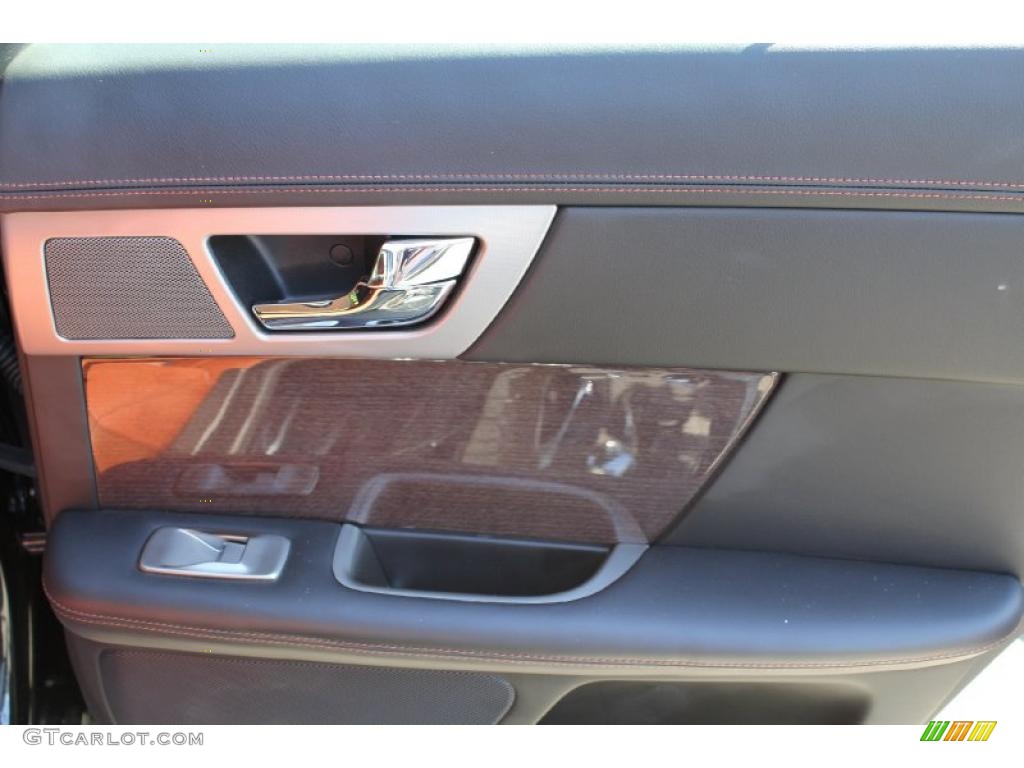 2009 Jaguar XF Supercharged Spice/Charcoal Door Panel Photo #49184672