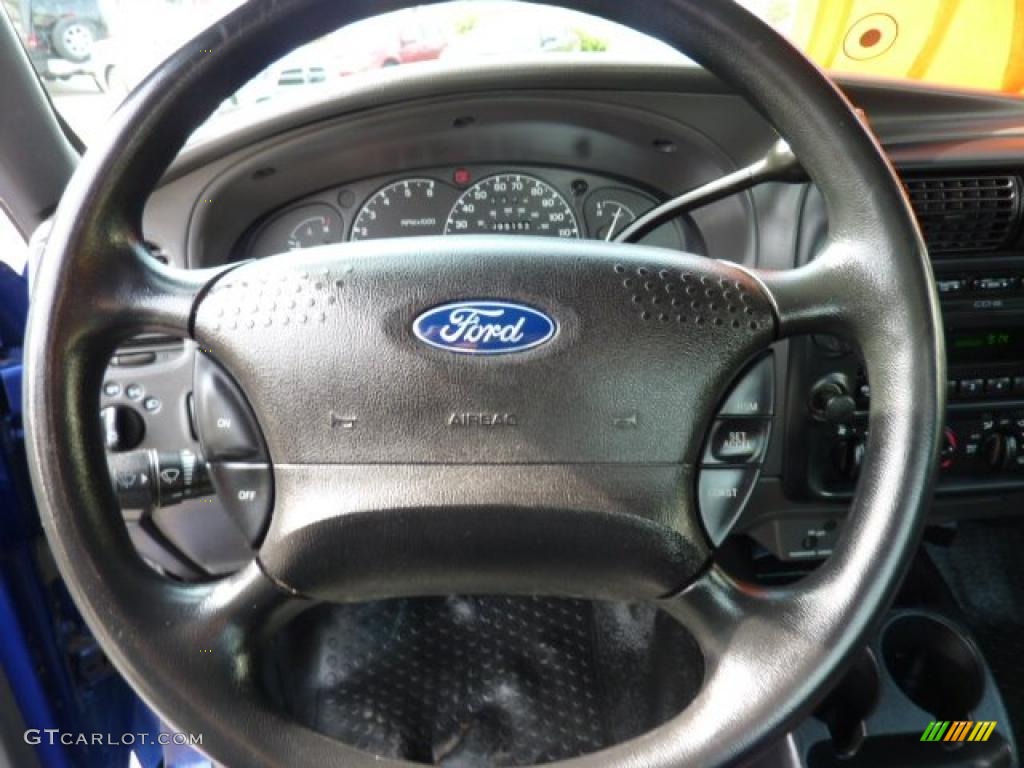 2003 Ford Ranger Edge Regular Cab 4x4 Dark Graphite Steering Wheel Photo #49184708