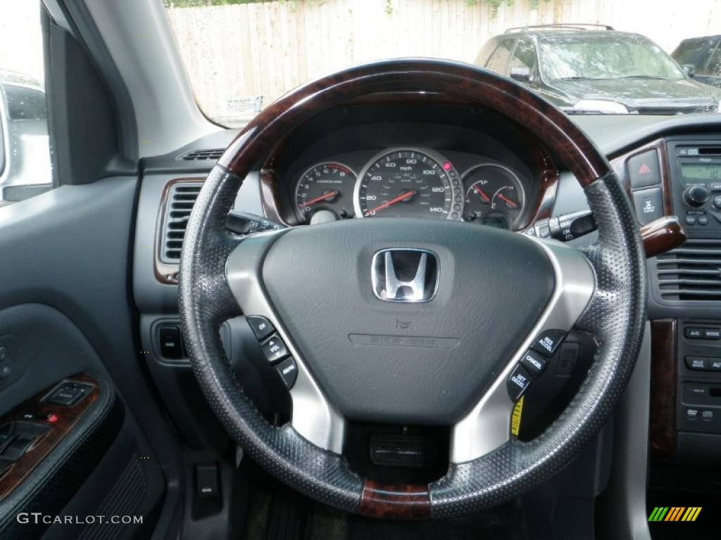2003 Honda Pilot EX-L 4WD Gray Steering Wheel Photo #49185209