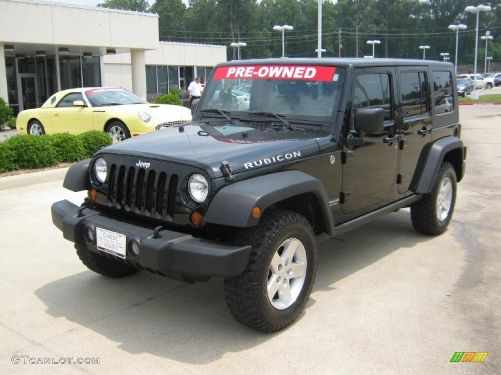 2009 Wrangler Unlimited Rubicon 4x4 - Black / Dark Slate Gray/Medium Slate Gray photo #1