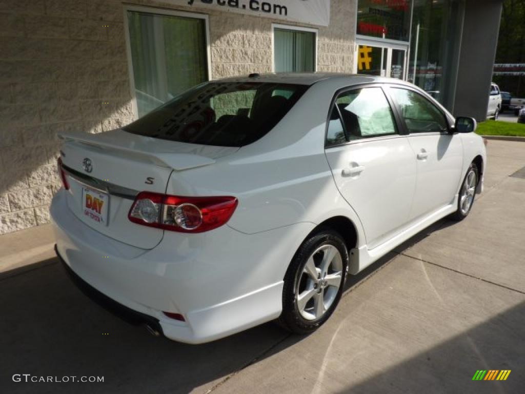 2011 Corolla S - Super White / Dark Charcoal photo #2