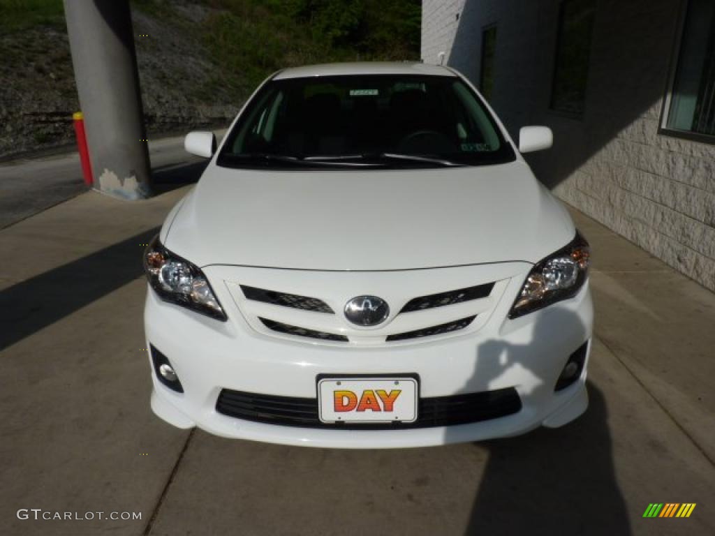 2011 Corolla S - Super White / Dark Charcoal photo #6