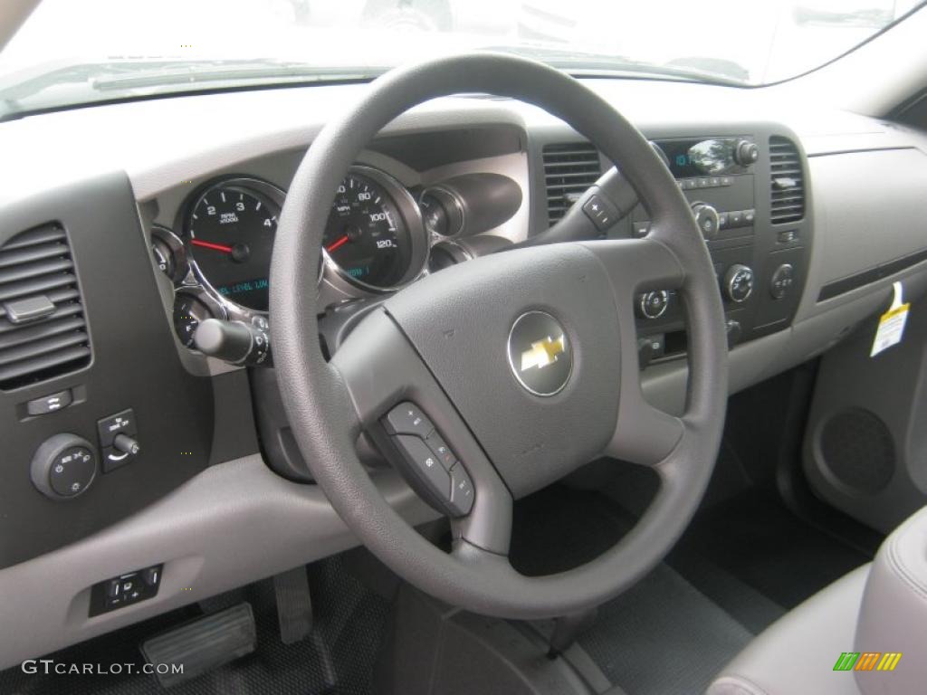 2011 Chevrolet Silverado 3500HD Regular Cab 4x4 Chassis Dark Titanium Steering Wheel Photo #49188788