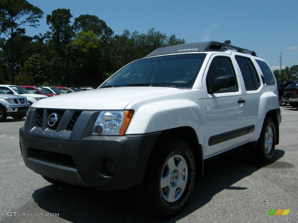 Avalanche White Nissan Xterra