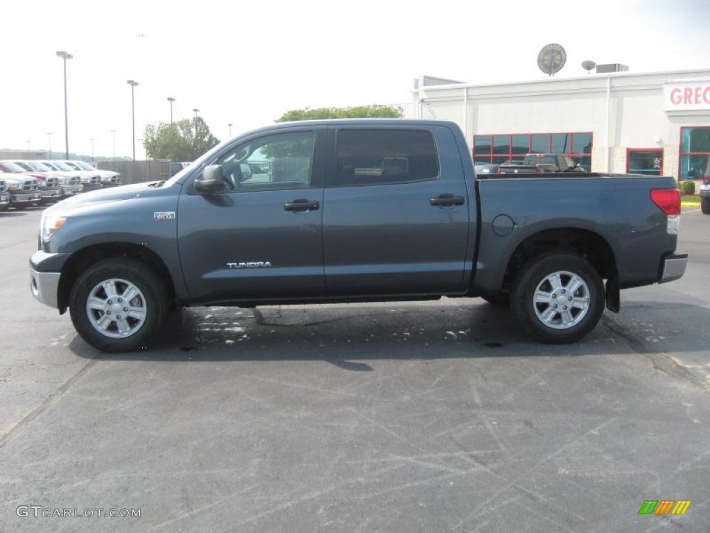 2010 Tundra CrewMax 4x4 - Slate Gray Metallic / Graphite Gray photo #8