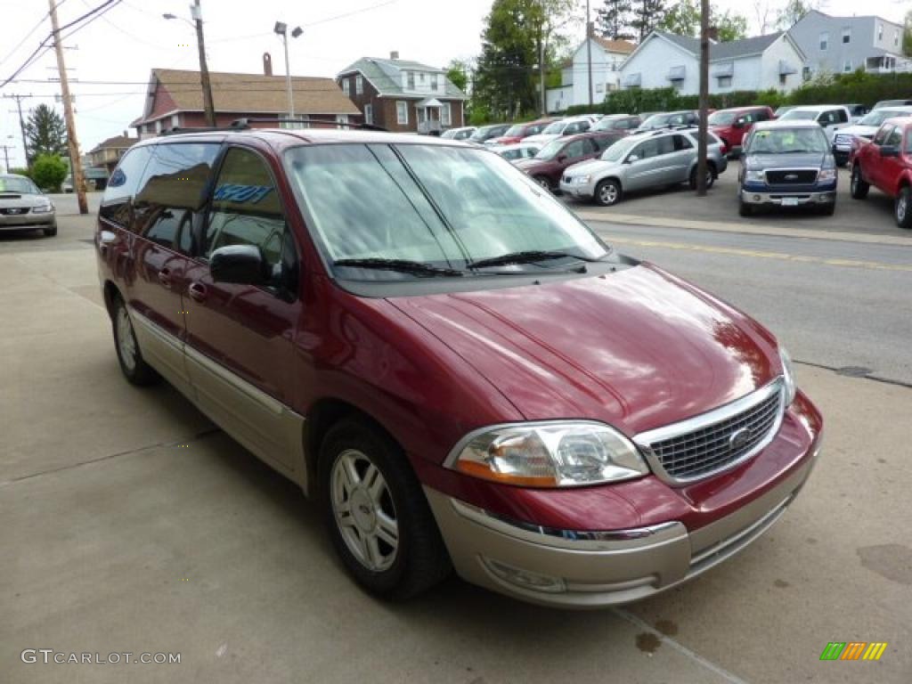 2002 Windstar SEL - Matador Red Metallic / Medium Parchment Beige photo #5