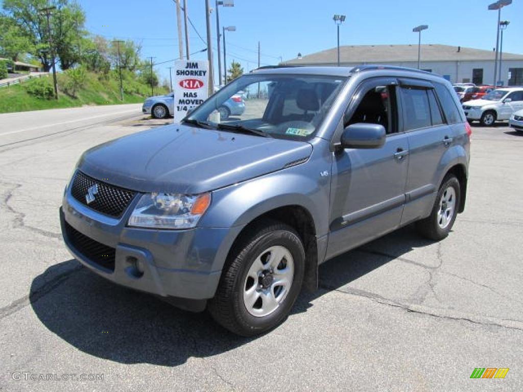 2008 Grand Vitara Luxury 4x4 - Azure Grey Metallic / Black photo #5