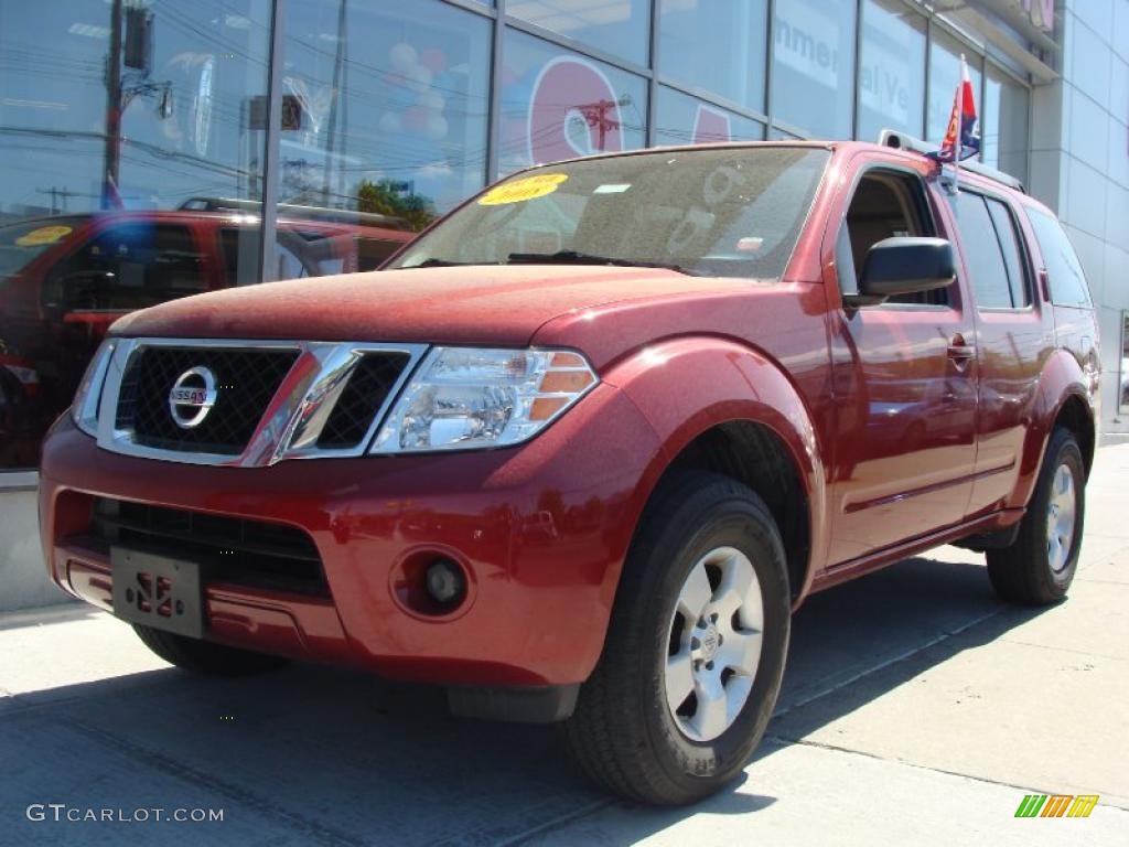 2008 Pathfinder S 4x4 - Red Brawn / Cafe Latte photo #1