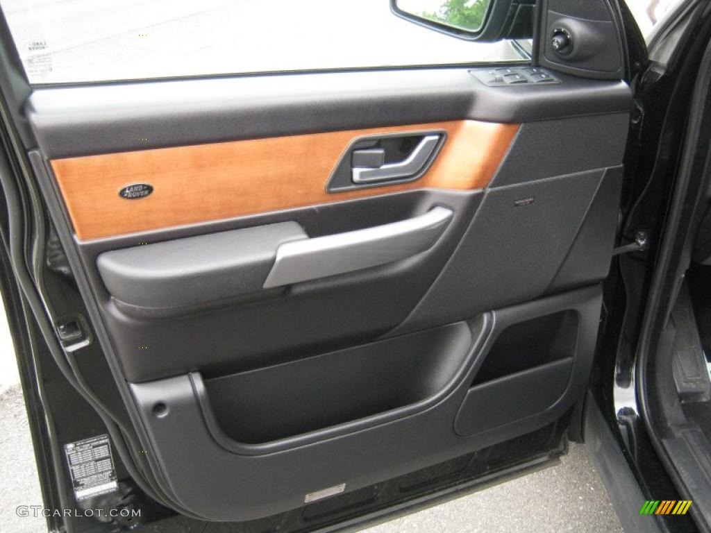 2006 Land Rover Range Rover Sport Supercharged Ebony Black Door Panel Photo #49194111
