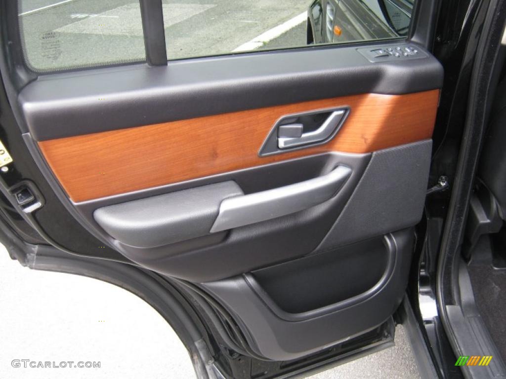 2006 Land Rover Range Rover Sport Supercharged Ebony Black Door Panel Photo #49194123