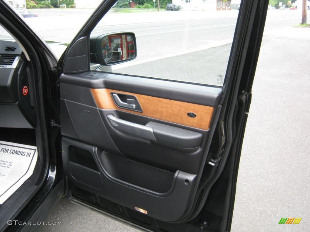 2006 Land Rover Range Rover Sport Supercharged Ebony Black Door Panel Photo #49194153