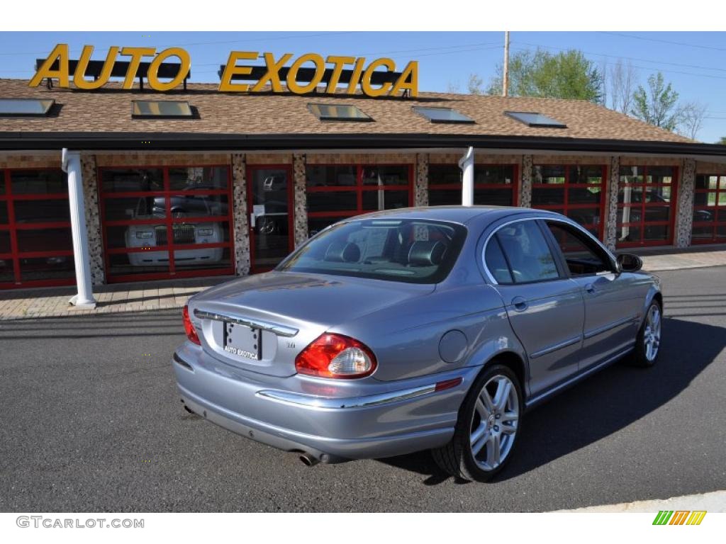 2008 X-Type 3.0 Sedan - Glacier Blue Metallic / Charcoal photo #3