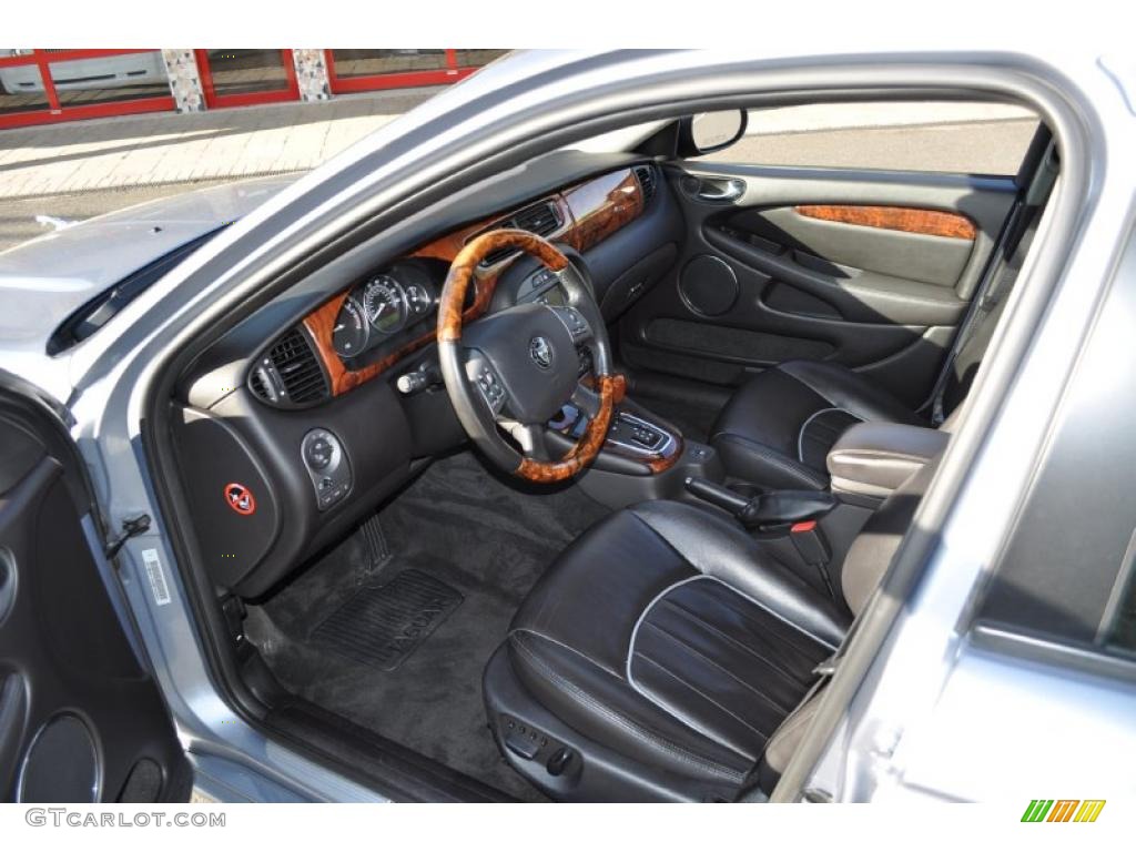 2008 X-Type 3.0 Sedan - Glacier Blue Metallic / Charcoal photo #5