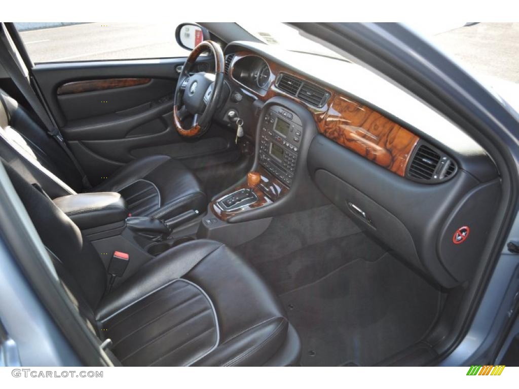 2008 X-Type 3.0 Sedan - Glacier Blue Metallic / Charcoal photo #7