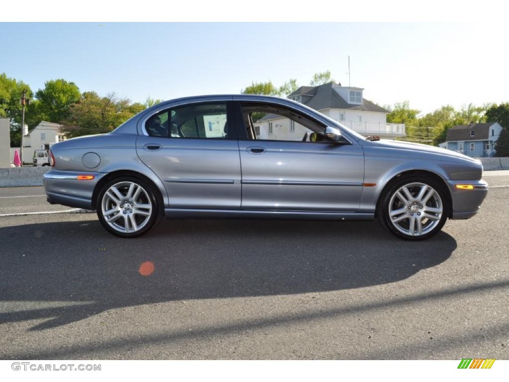 2008 X-Type 3.0 Sedan - Glacier Blue Metallic / Charcoal photo #28