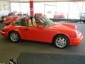 Guards Red 1990 Porsche 911 Carrera 4 Targa Exterior