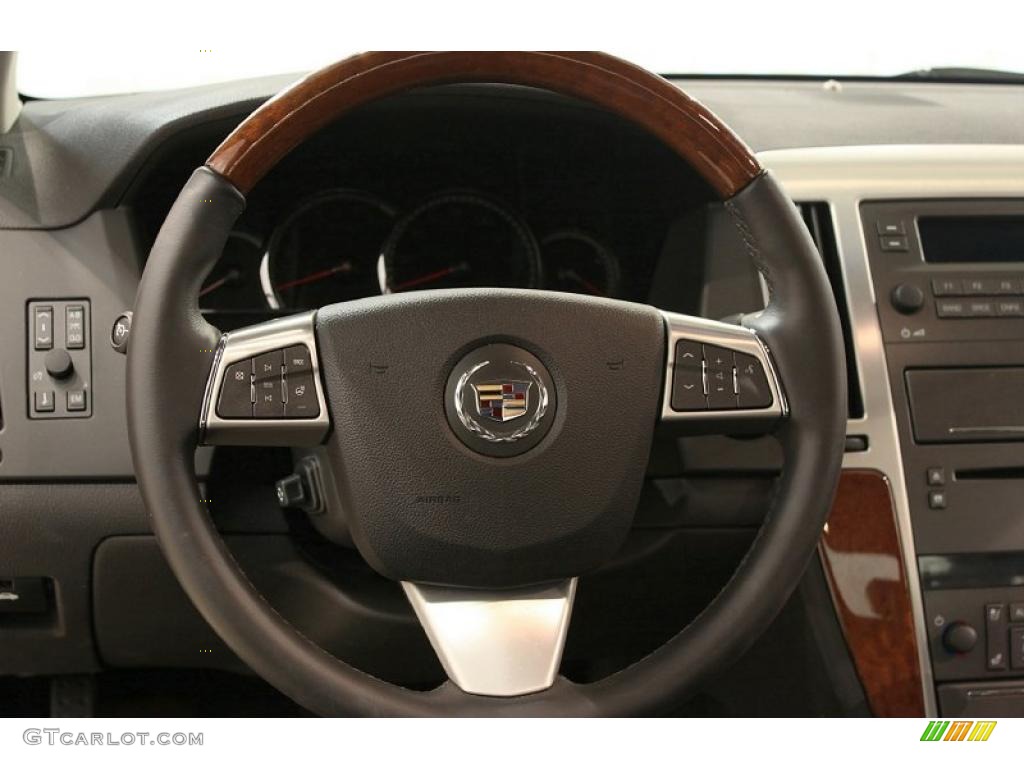 2008 Cadillac STS V6 Ebony Steering Wheel Photo #49198067