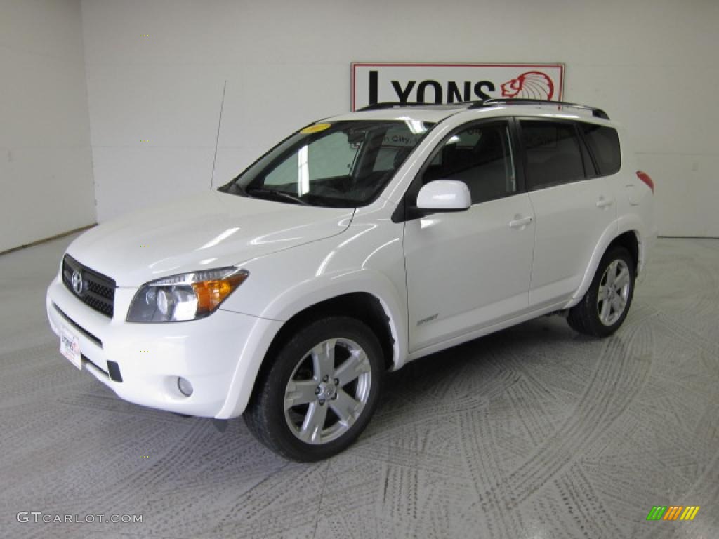 2007 RAV4 Sport 4WD - Super White / Dark Charcoal photo #1