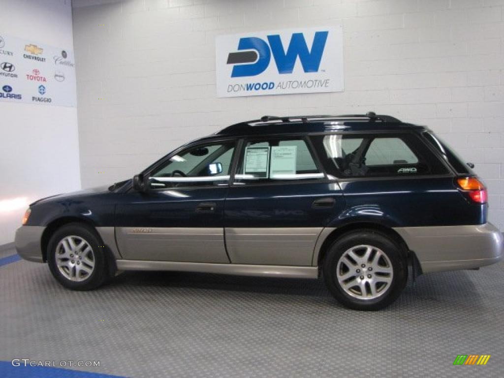 2003 Outback Wagon - Mystic Blue Pearl / Gray photo #6