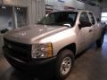 2010 Sheer Silver Metallic Chevrolet Silverado 1500 Extended Cab 4x4  photo #2