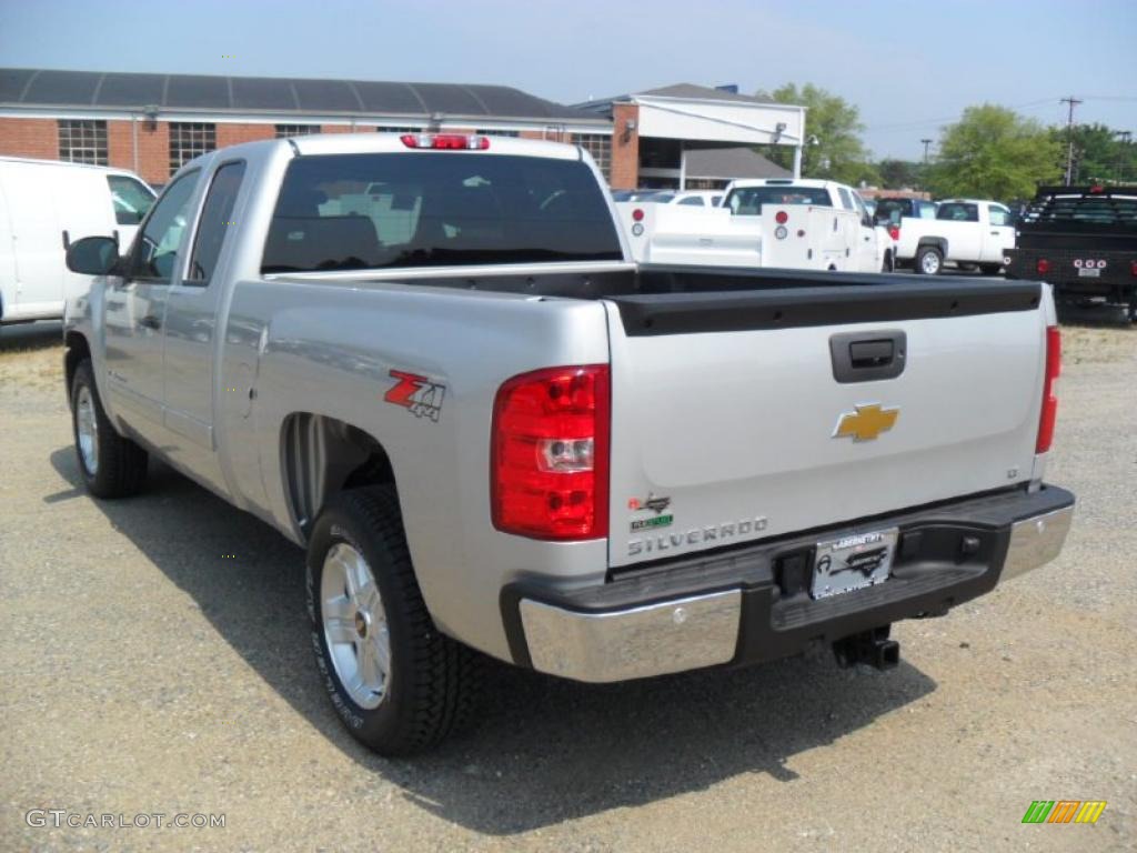 2011 Silverado 1500 LT Extended Cab 4x4 - Sheer Silver Metallic / Ebony photo #2