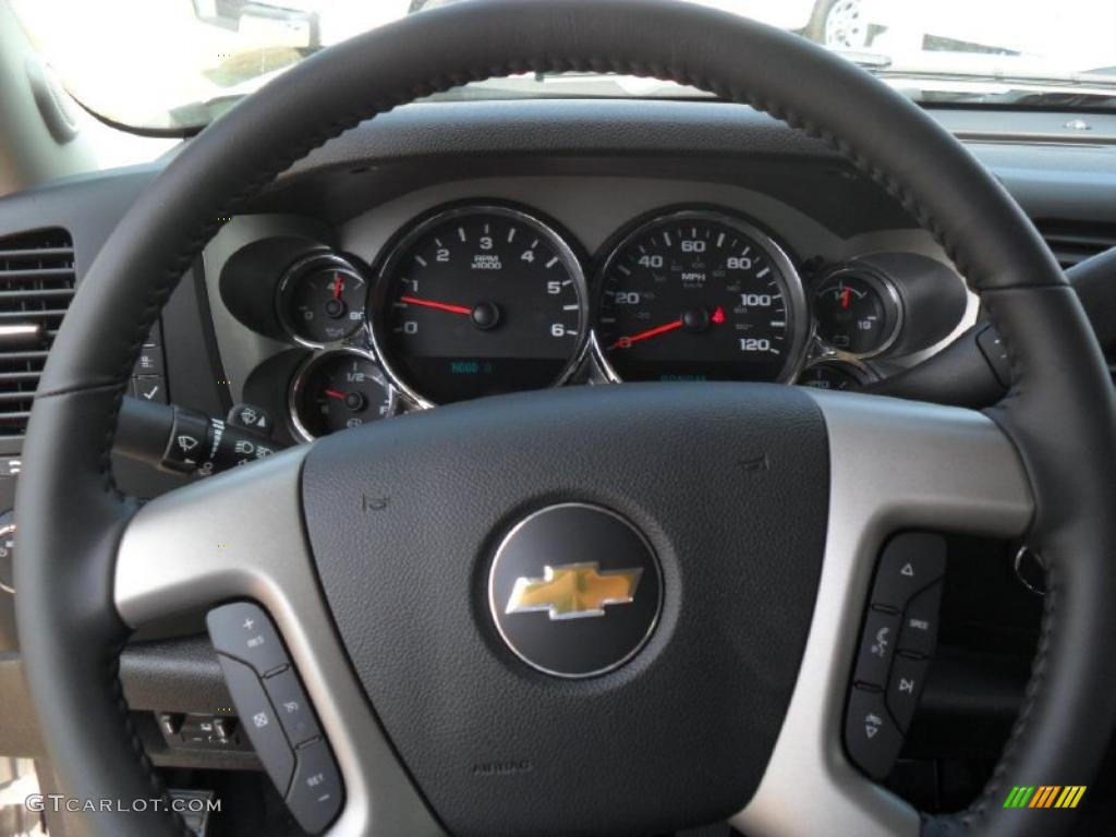 2011 Silverado 1500 LT Extended Cab 4x4 - Sheer Silver Metallic / Ebony photo #12