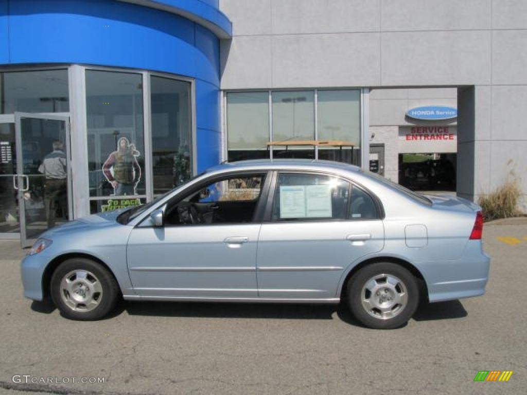 2005 Civic Hybrid Sedan - Opal Silver Blue Metallic / Gray photo #4