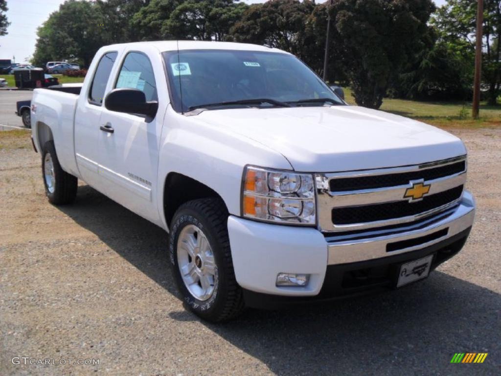 2011 Silverado 1500 LT Extended Cab 4x4 - Summit White / Ebony photo #5