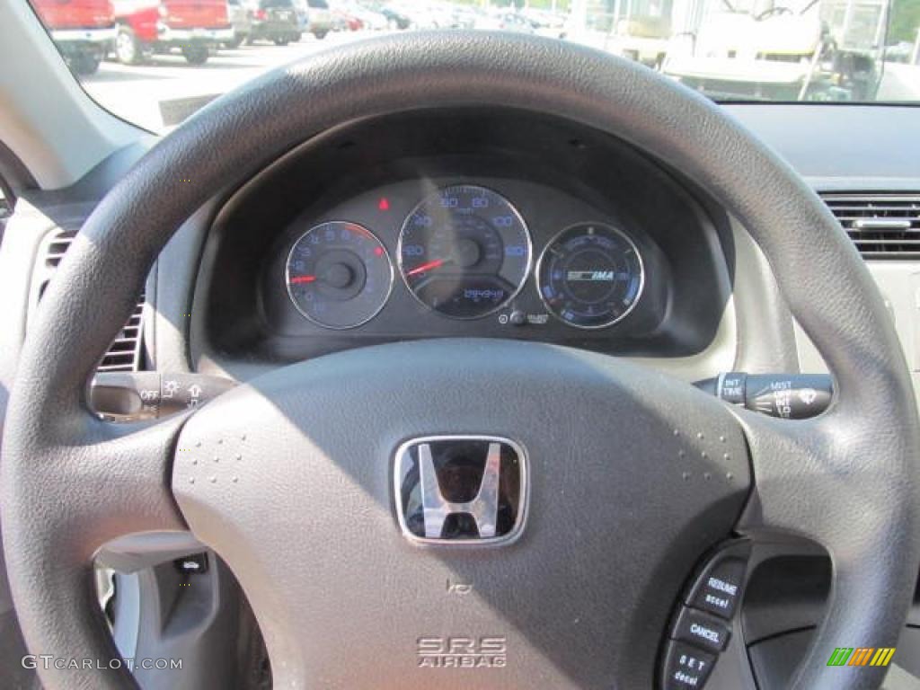 2005 Honda Civic Hybrid Sedan Gray Steering Wheel Photo #49201886