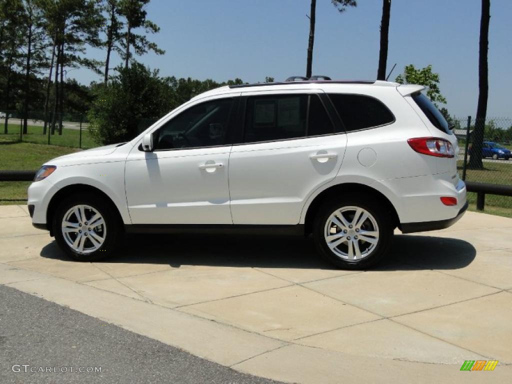 Pearl White 2010 Hyundai Santa Fe SE Exterior Photo #49203365