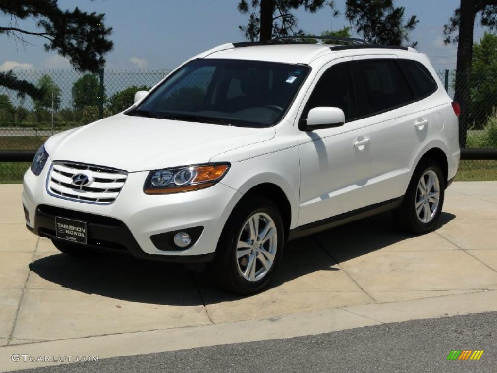 Pearl White 2010 Hyundai Santa Fe SE Exterior Photo #49203437