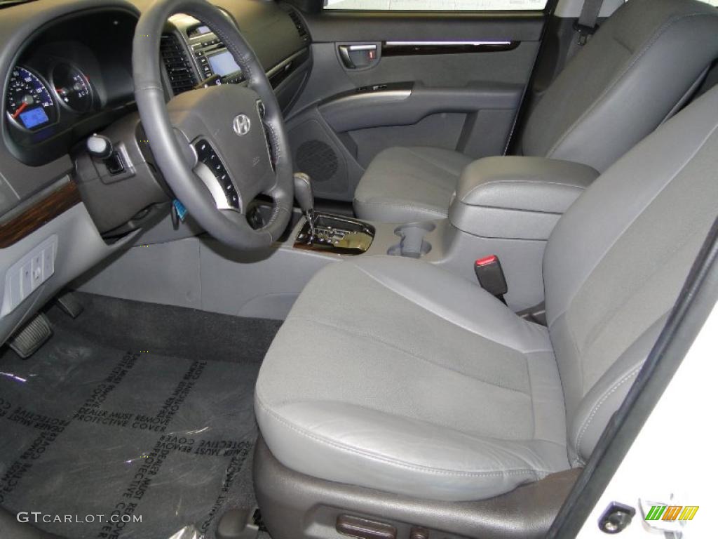 Gray Interior 2010 Hyundai Santa Fe SE Photo #49203452