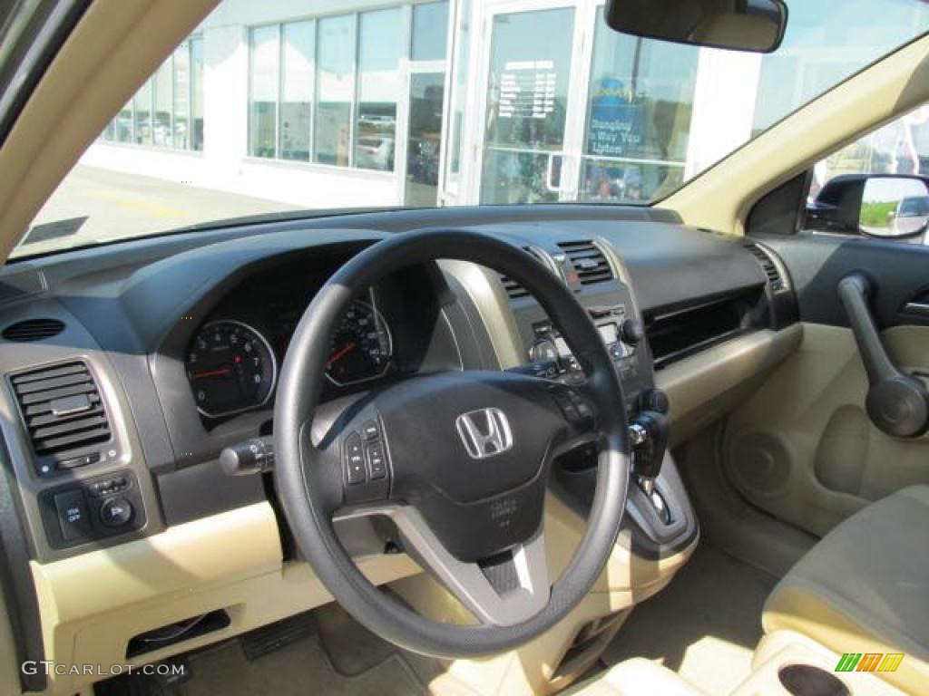 2008 CR-V EX 4WD - Green Tea Metallic / Ivory photo #15