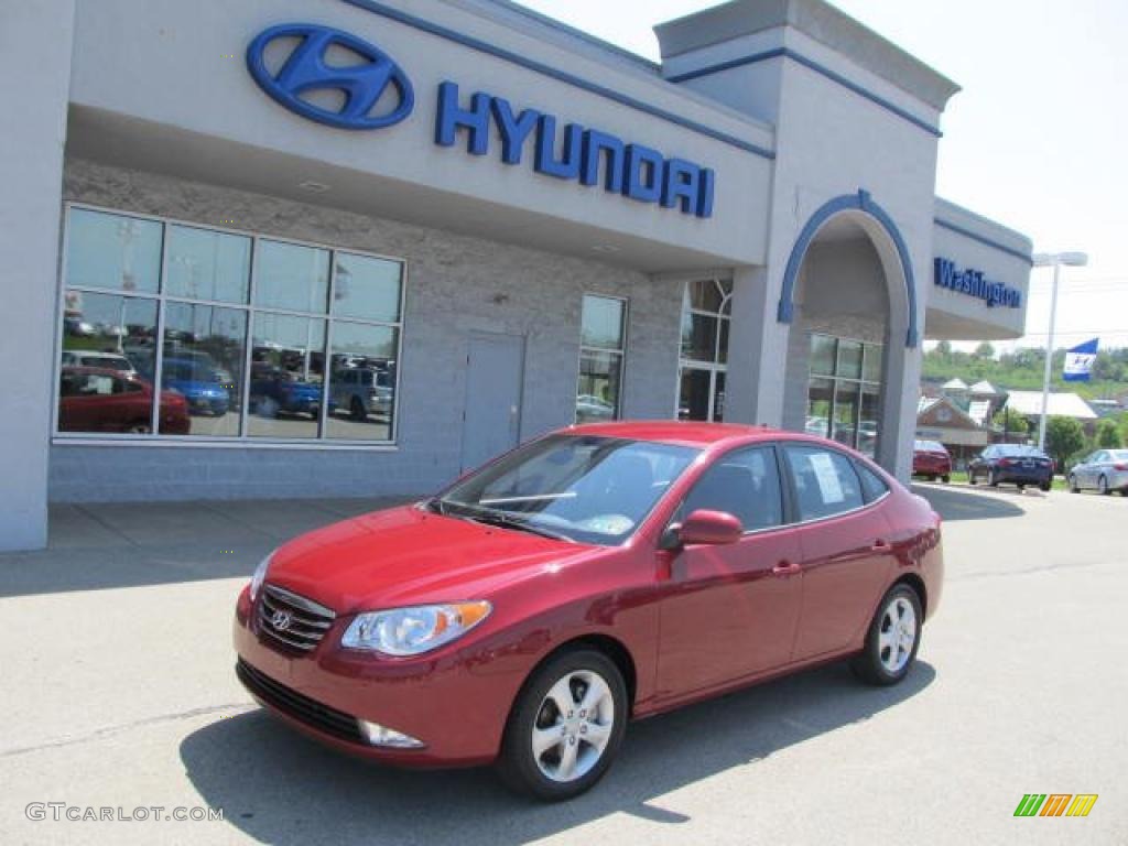 2010 Elantra SE - Apple Red Pearl / Black photo #1