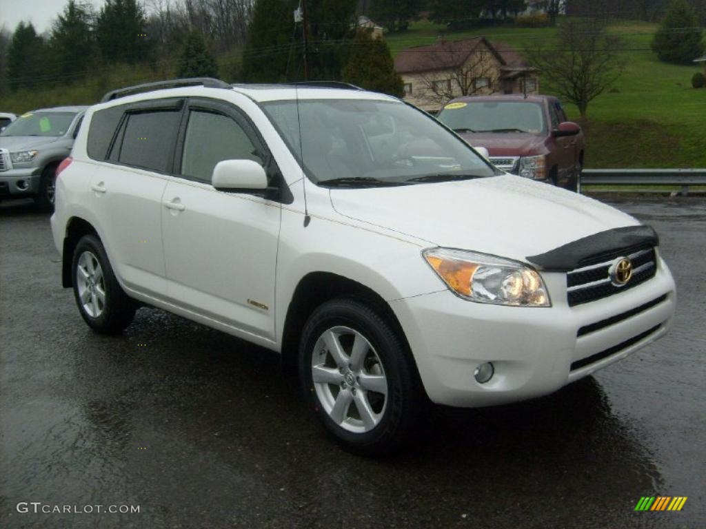 2007 RAV4 Limited 4WD - Blizzard White Pearl / Ash Gray photo #1