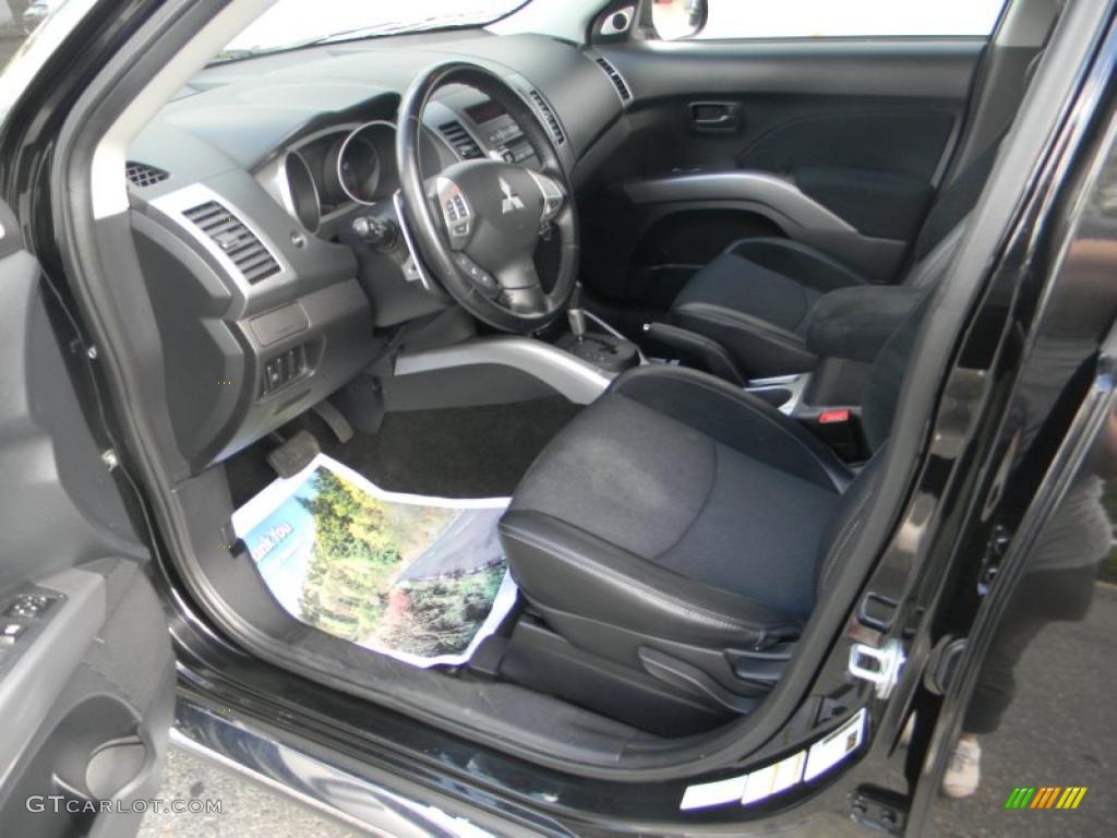 Black Interior 2008 Mitsubishi Outlander SE 4WD Photo #49208261