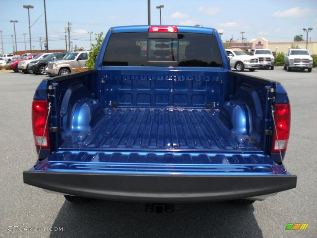 2011 Ram 1500 Big Horn Quad Cab - Deep Water Blue Pearl / Dark Slate Gray/Medium Graystone photo #16