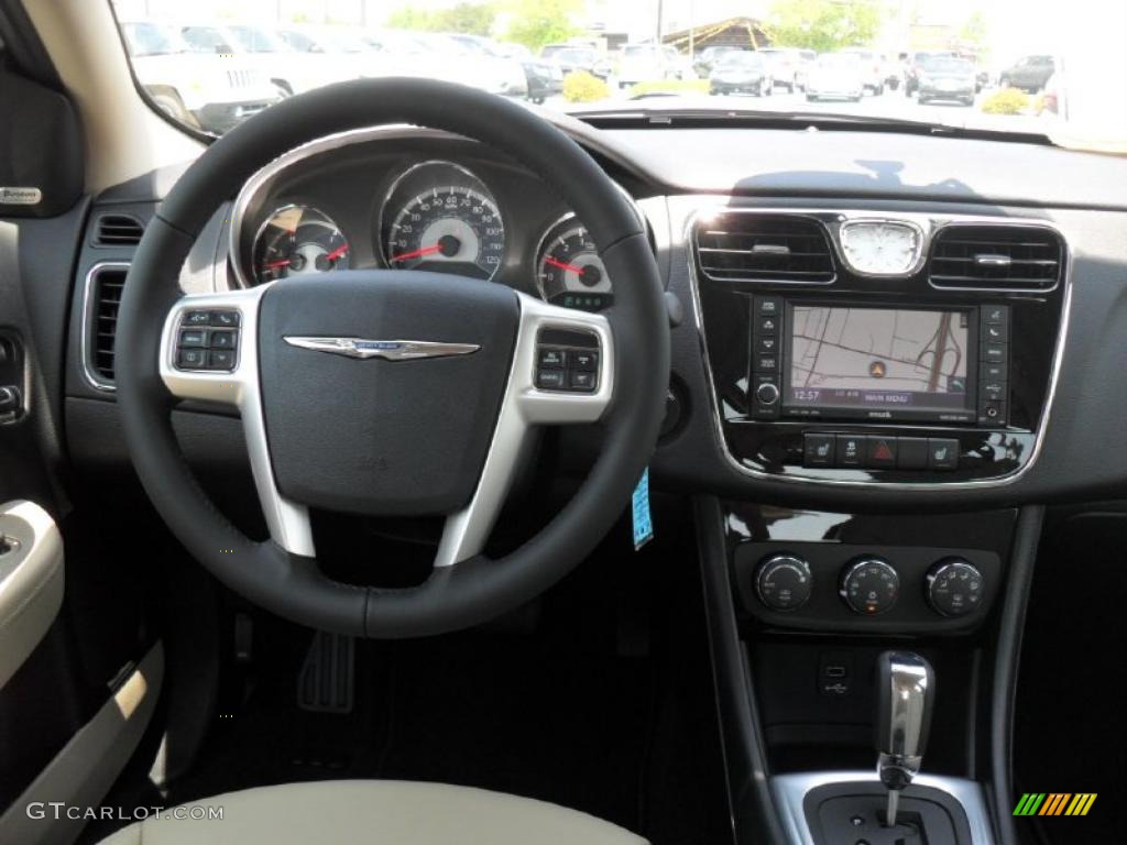 2011 Chrysler 200 Limited Black/Light Frost Beige Dashboard Photo #49209530