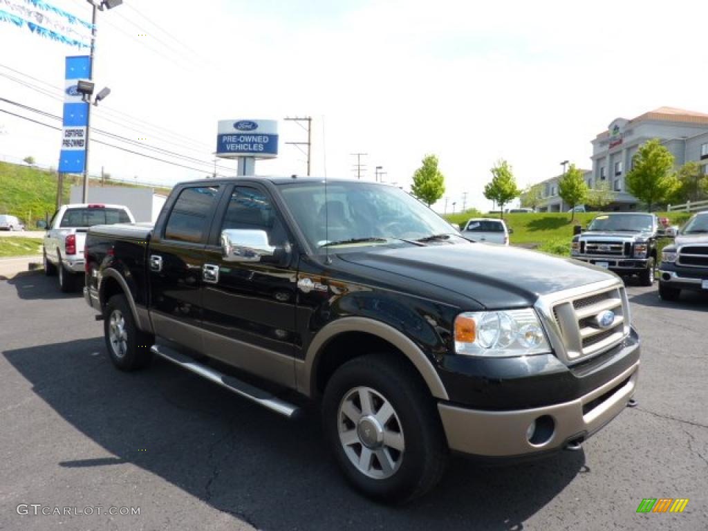 2006 F150 King Ranch SuperCrew 4x4 - Black / Castano Brown Leather photo #1