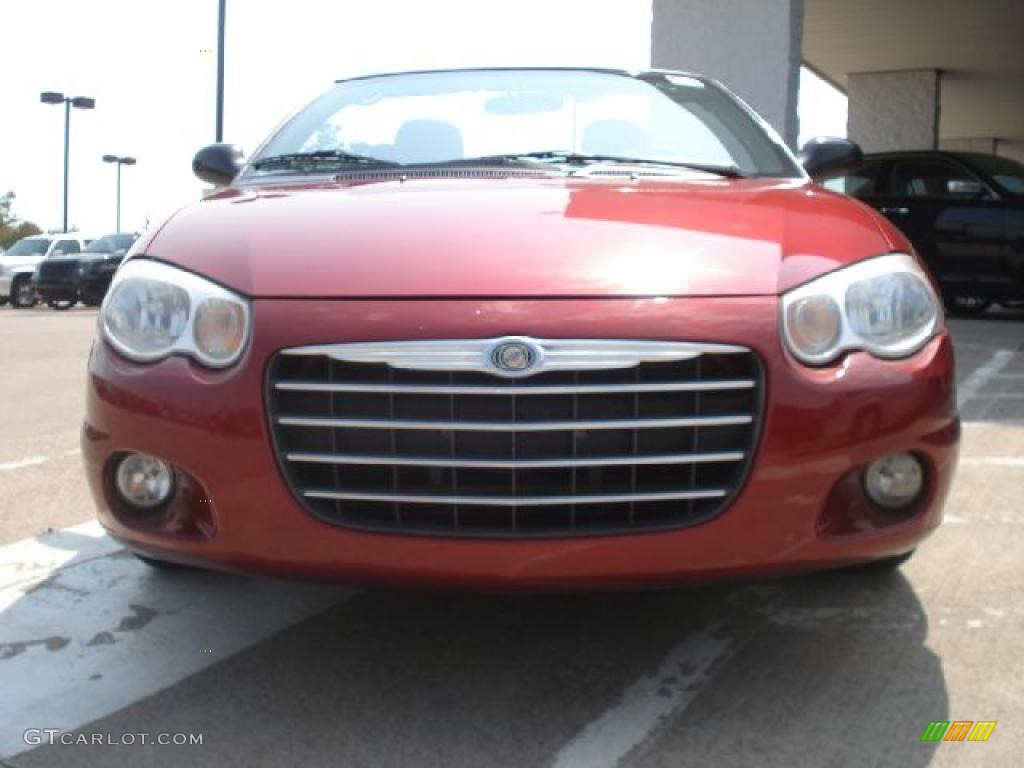 2006 Sebring Touring Convertible - Inferno Red Crystal Pearl / Taupe photo #8