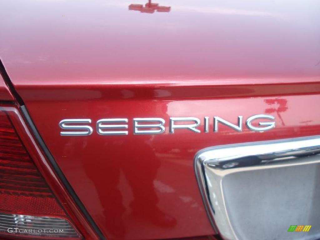 2006 Sebring Touring Convertible - Inferno Red Crystal Pearl / Taupe photo #34