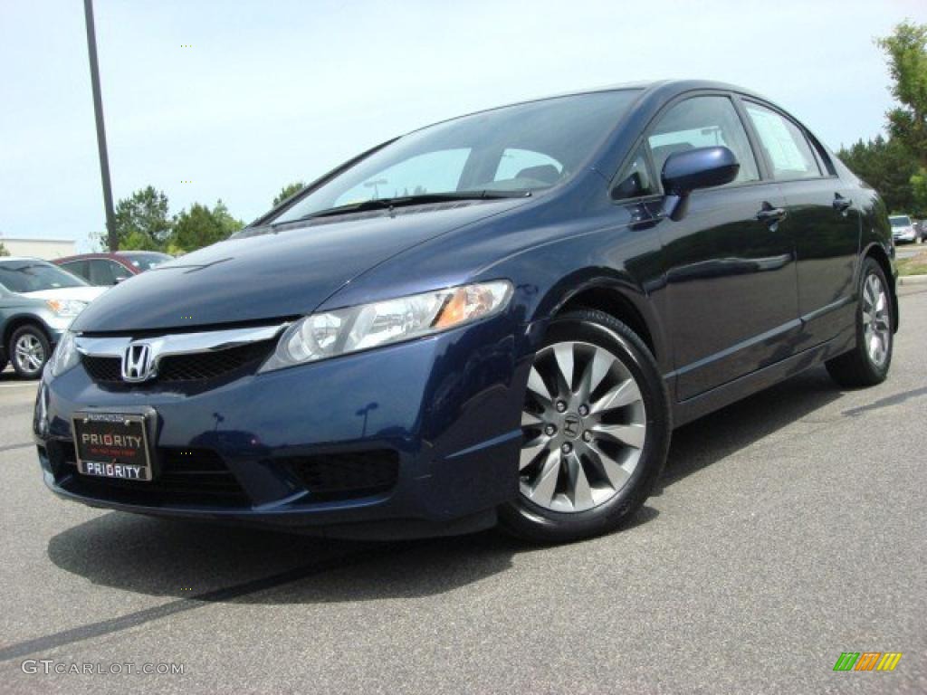 Royal Blue Pearl 2009 Honda Civic EX Sedan Exterior Photo #49212011