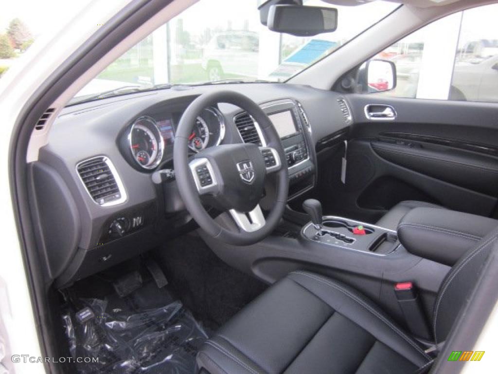 Black Interior 2011 Dodge Durango Citadel 4x4 Photo #49216589