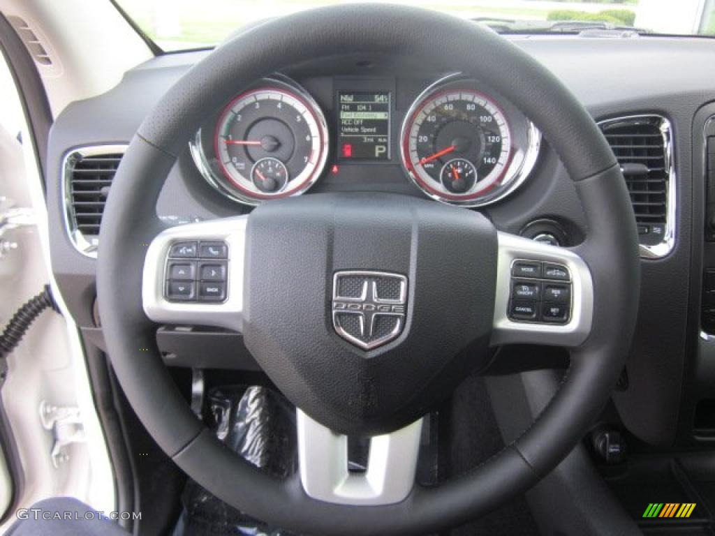 2011 Dodge Durango Citadel 4x4 Black Steering Wheel Photo #49216622